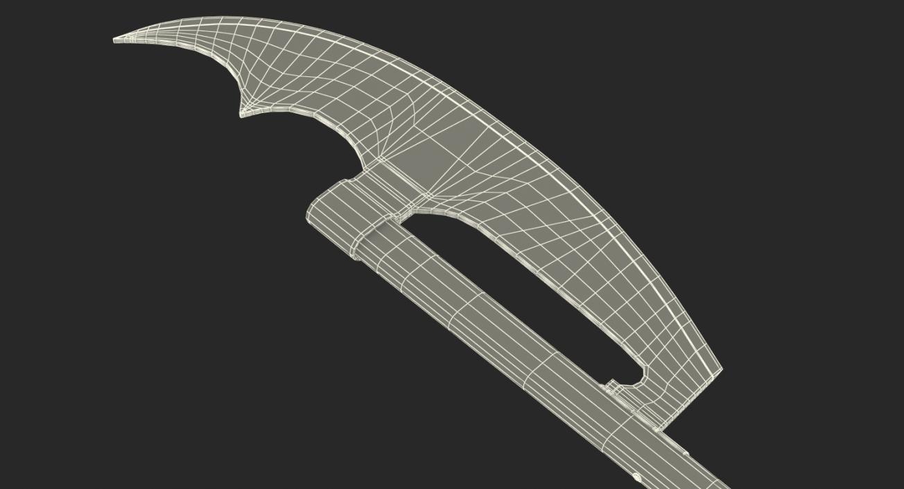 3D Bardiche Long Poleaxe Weapon model