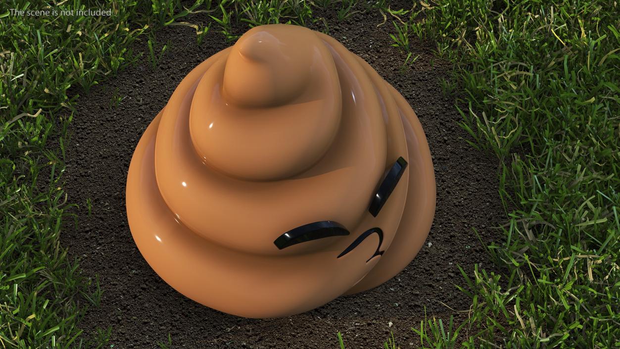 Poop Emoji Smiling Set 3D