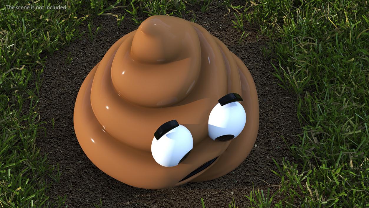 Poop Emoji Smiling Set 3D