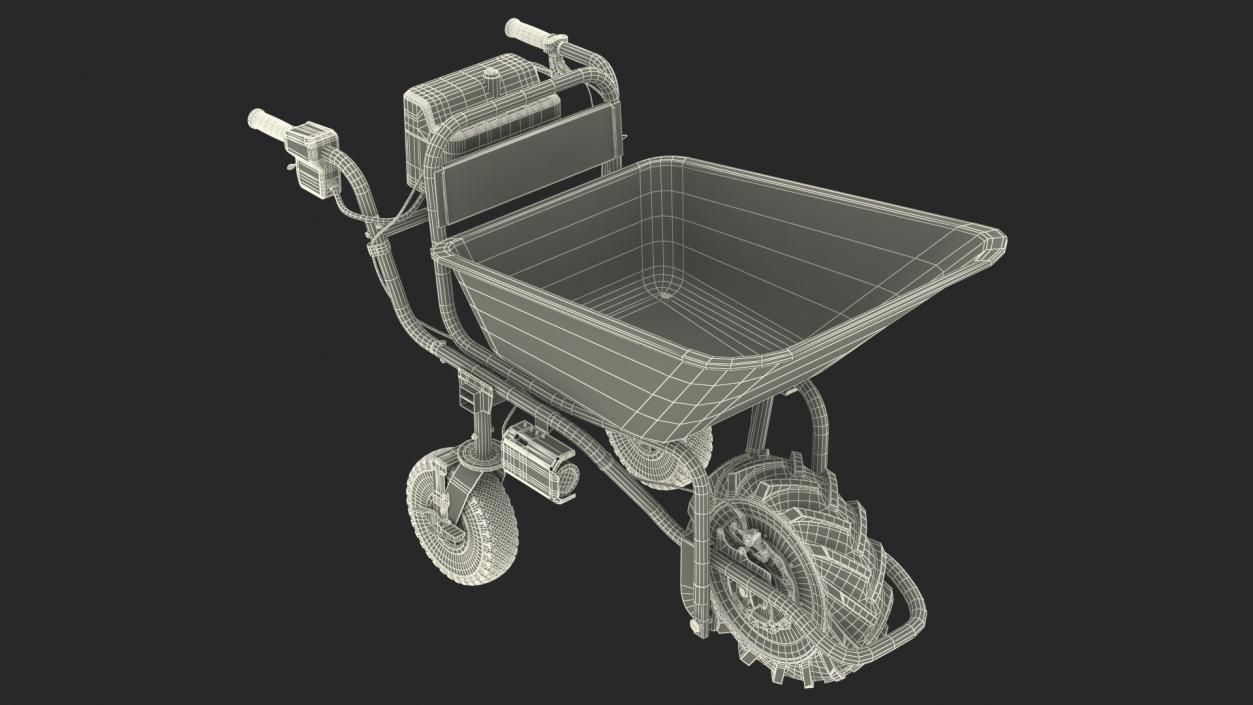 Makita DCU180ZB Electric Wheelbarrow with Bucket Dusty 3D model
