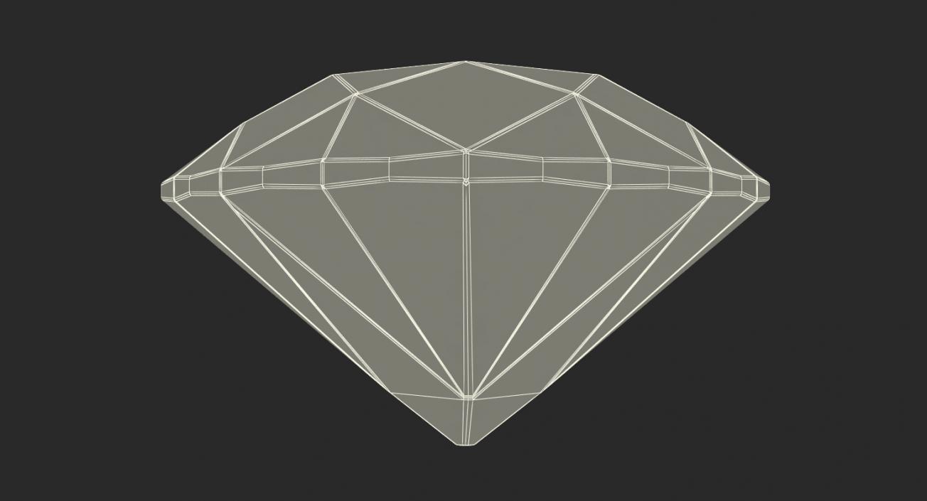 3D Pear Shape Diamond model