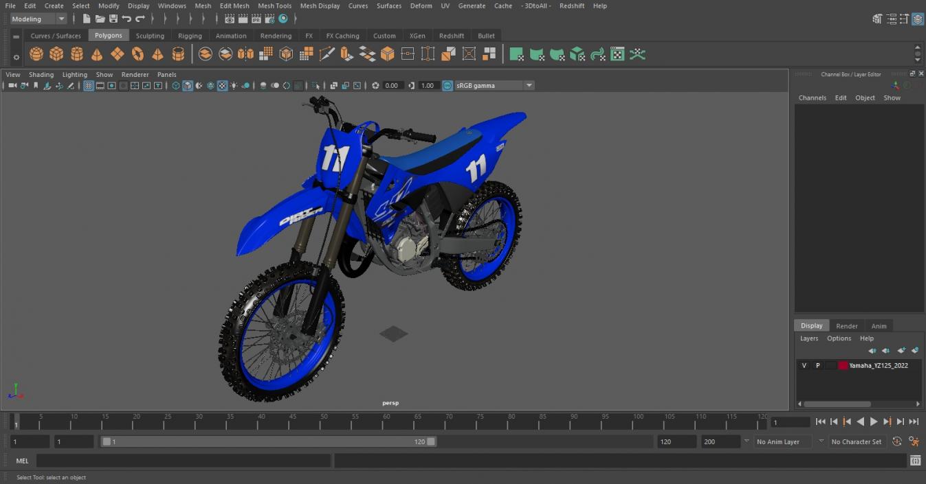 Yamaha YZ125 2022 3D