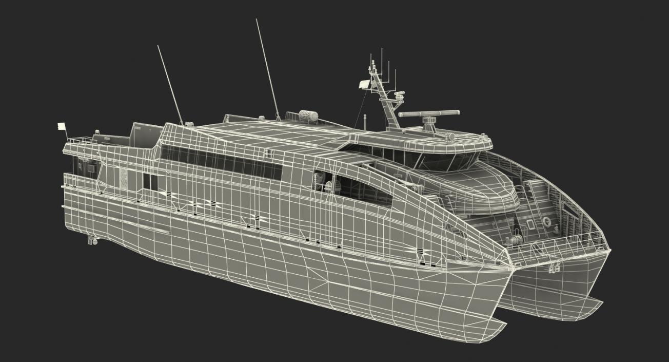 3D Ferry Catamaran Generic Rigged(1) model