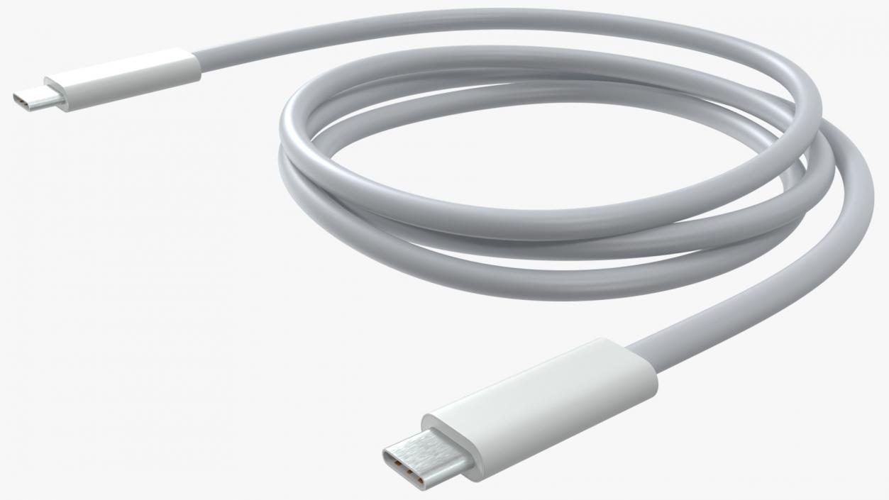 3D model Apple Thunderbolt 4 Pro Cable White