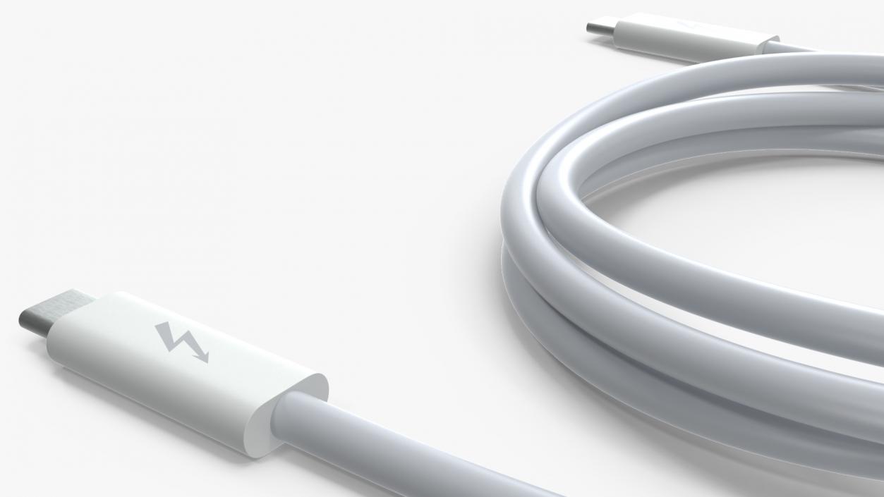 3D model Apple Thunderbolt 4 Pro Cable White