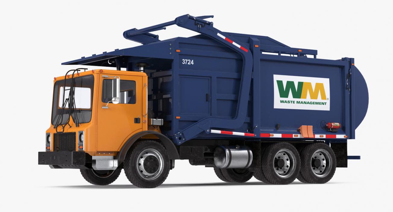 3D Mack Garbage Truck model