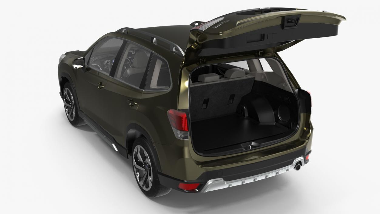 Subaru Forester 2022 Green Rigged for Cinema 4D 3D