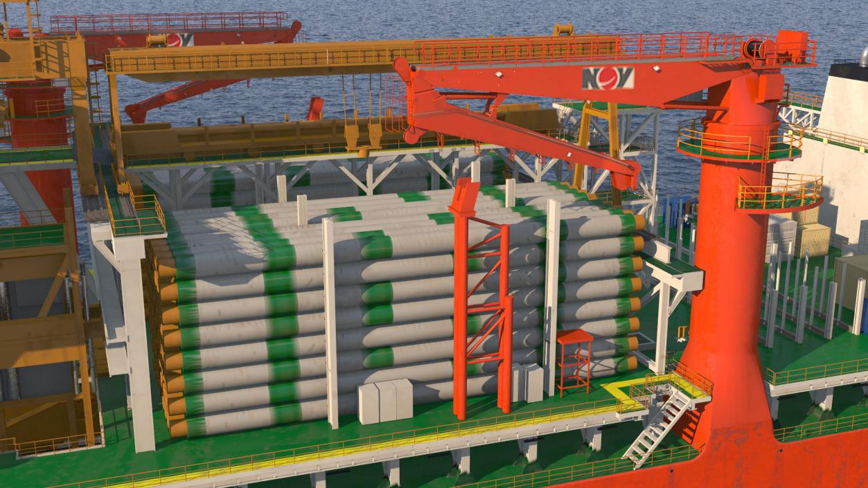 3D WEST VELA Drilling Ship model