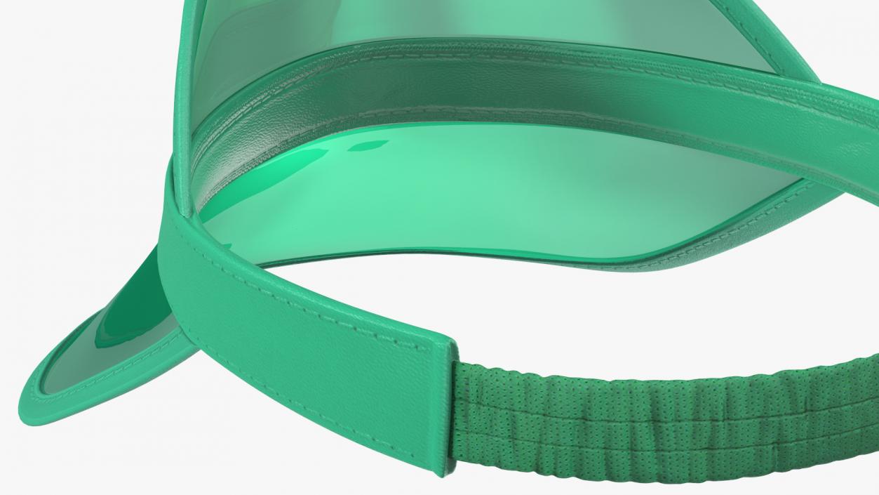 Clear Green Plastic Dealer Visor 3D