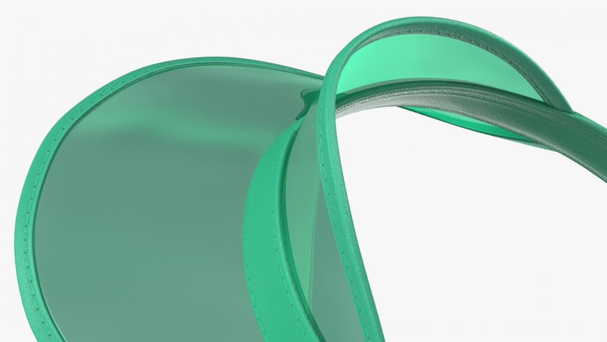 Clear Green Plastic Dealer Visor 3D