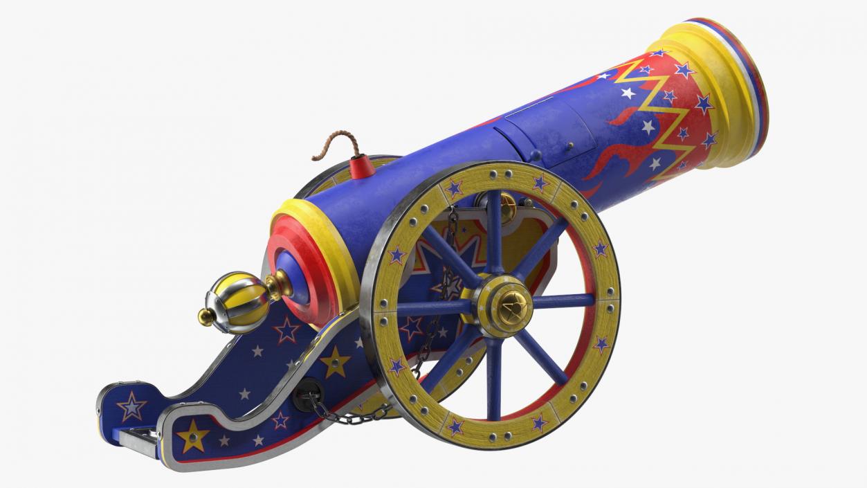 3D Vintage Circus Cannon