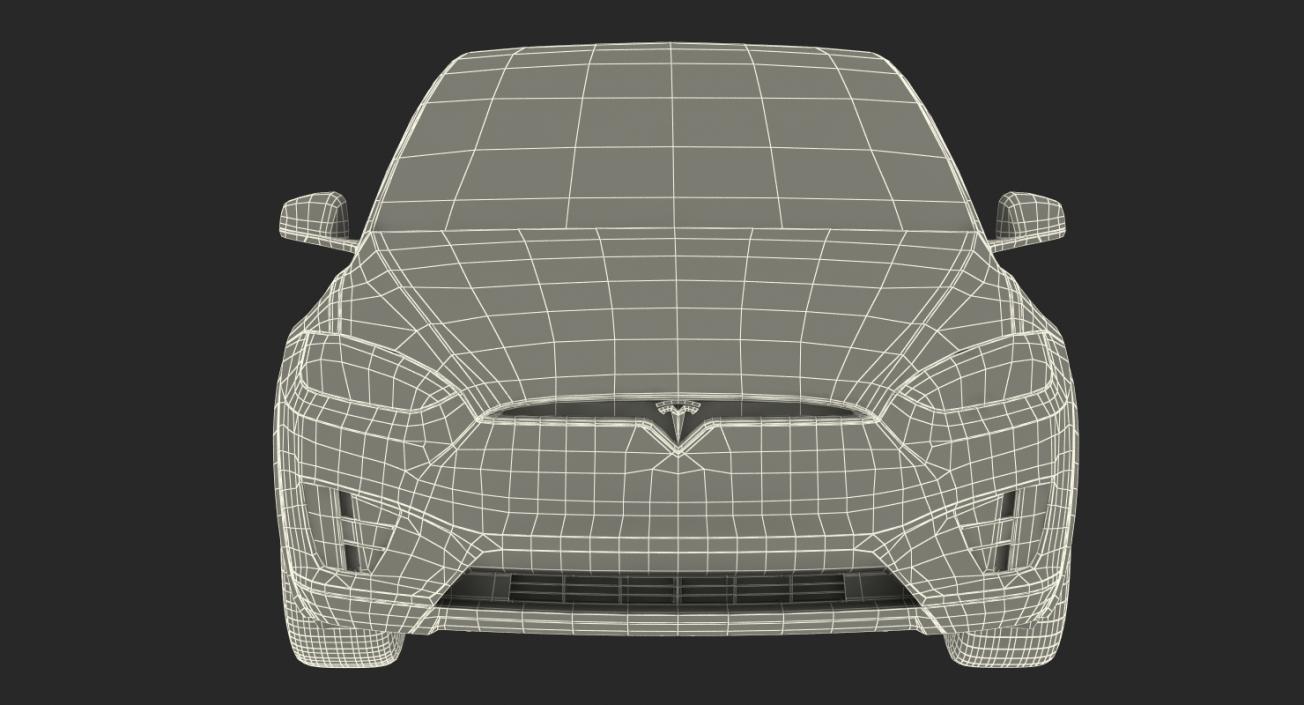 3D model Tesla Model X 100D 2017 Rigged