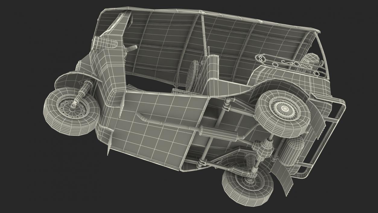 3D model Auto Rickshaw Rigged