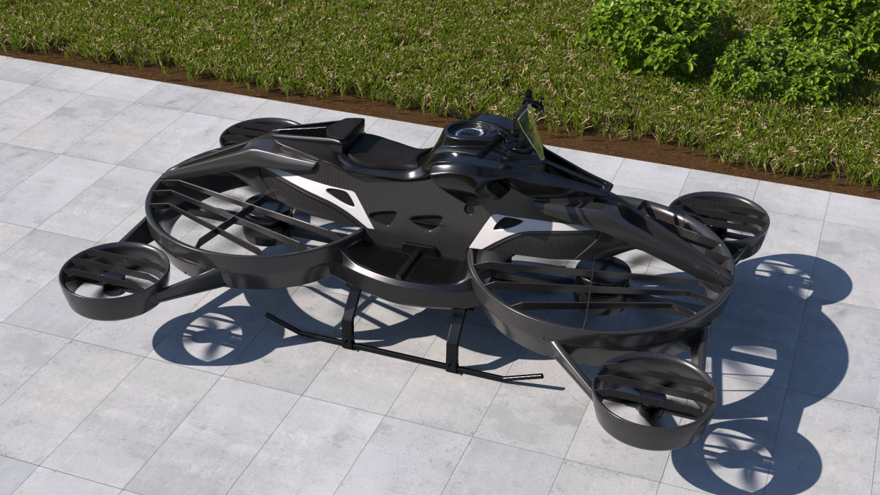 3D Fly Black Hoverbike XTURISMO model