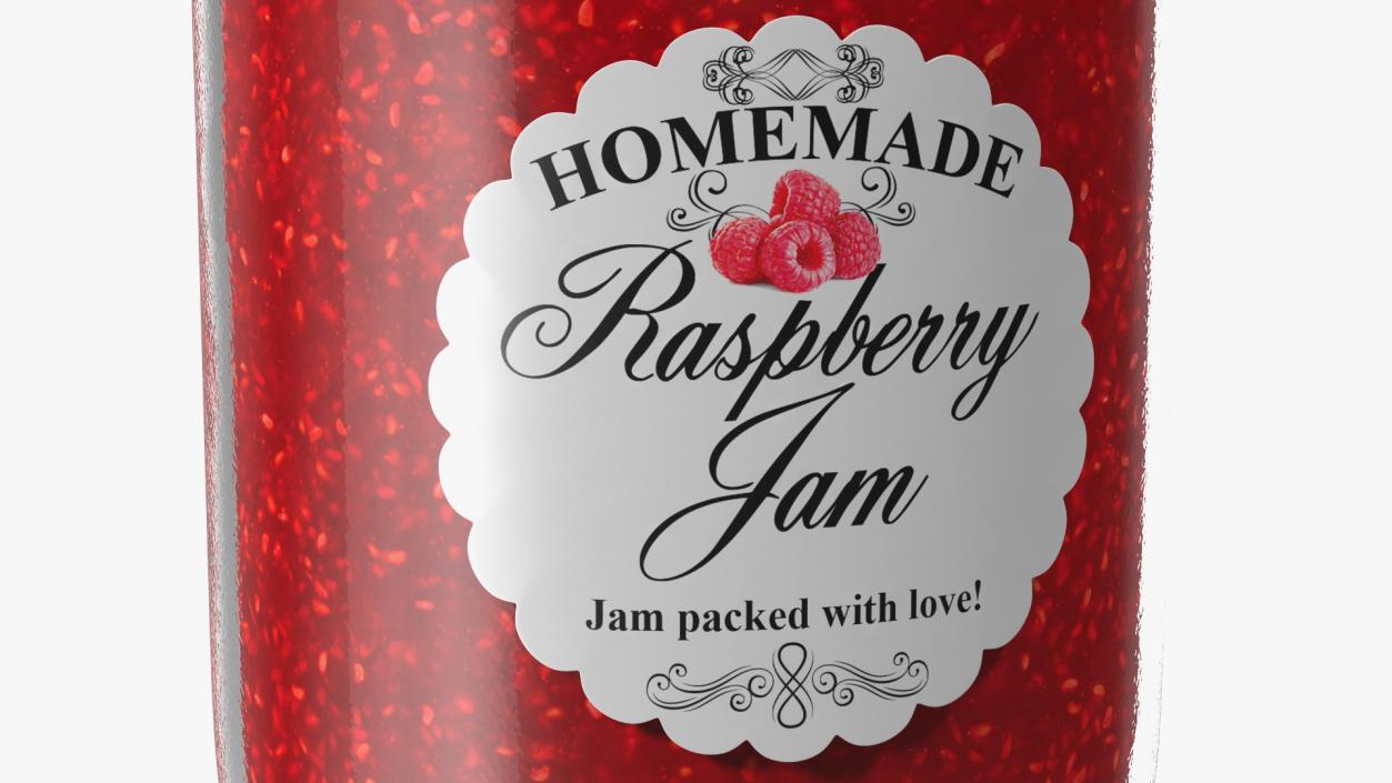 Jam Jar Raspberry 3D