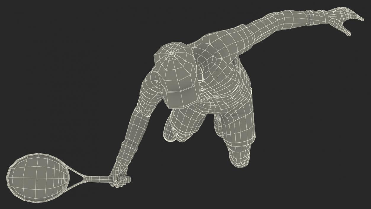 3D model Elderly Man Sport Wear Playing Pose