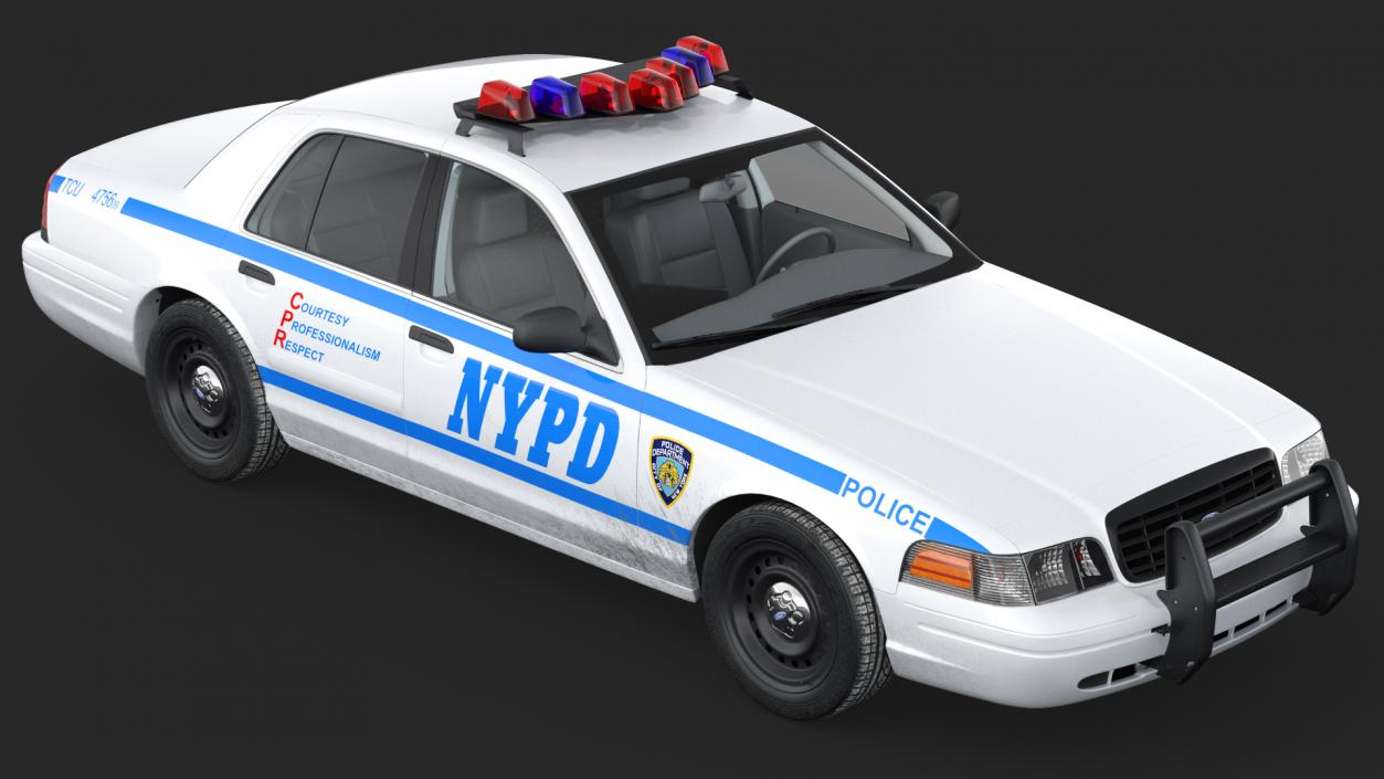 3D model Ford Crown Victoria Police Car NYPD 2011