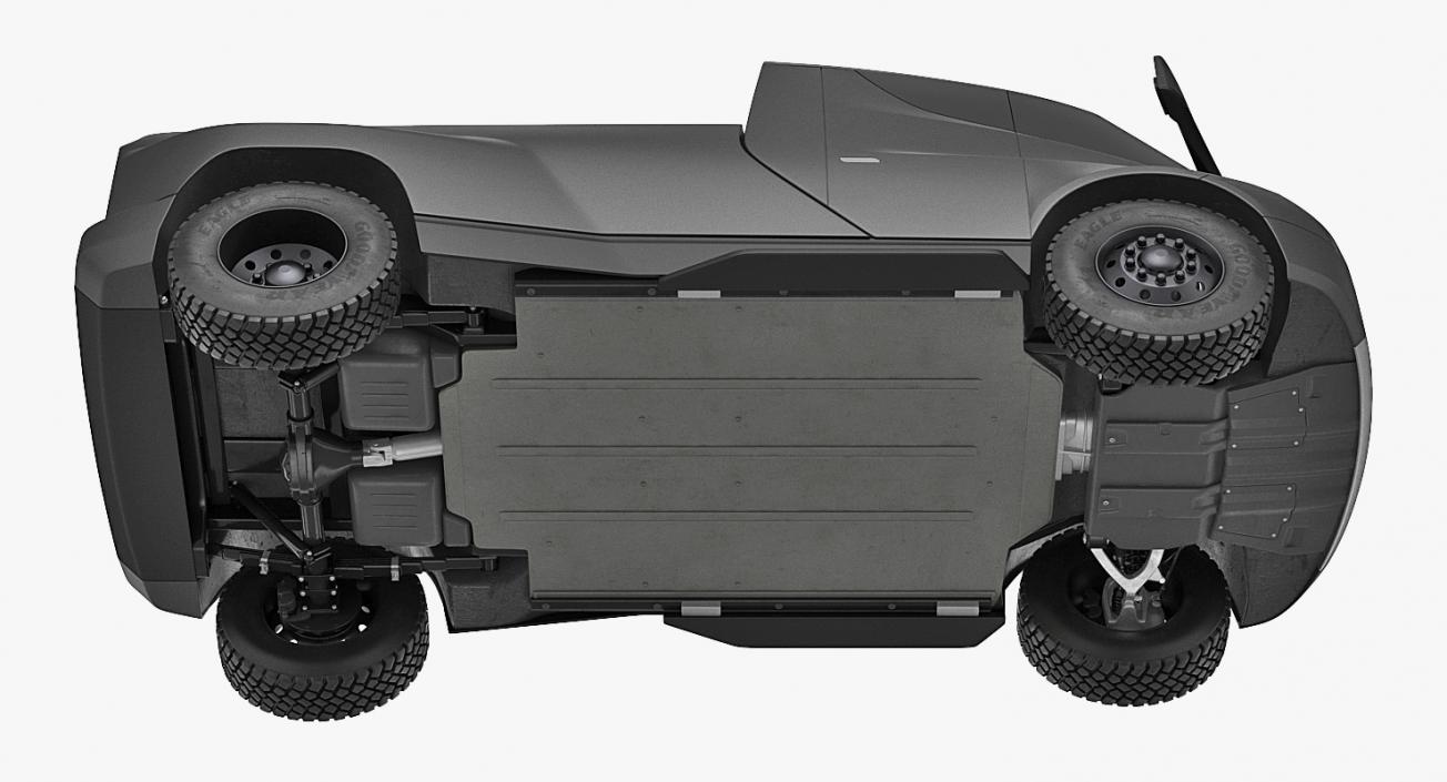 3D Concept Tesla Pickup Simple Interior