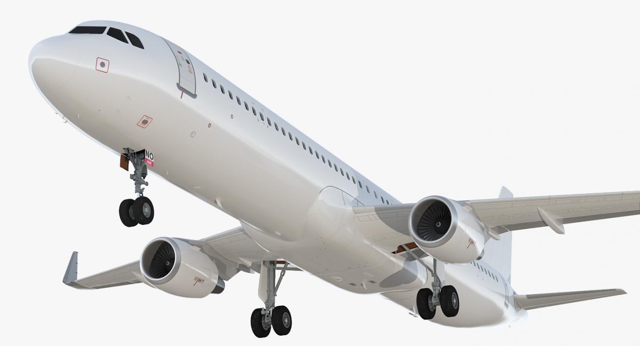 3D Airbus A321neo Simple Interior Generic model