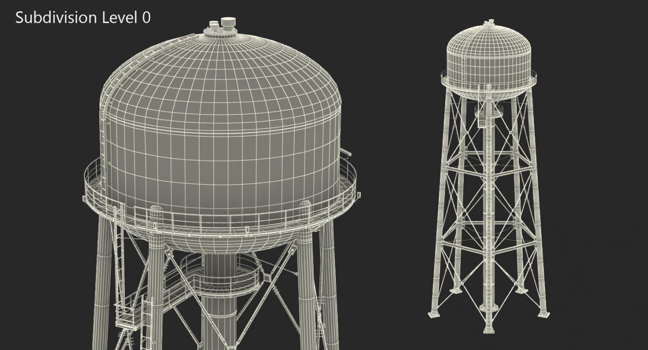 Water Storage Tower 3D model