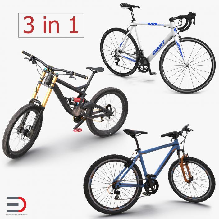 3D model Modern Bikes Rigged Collection