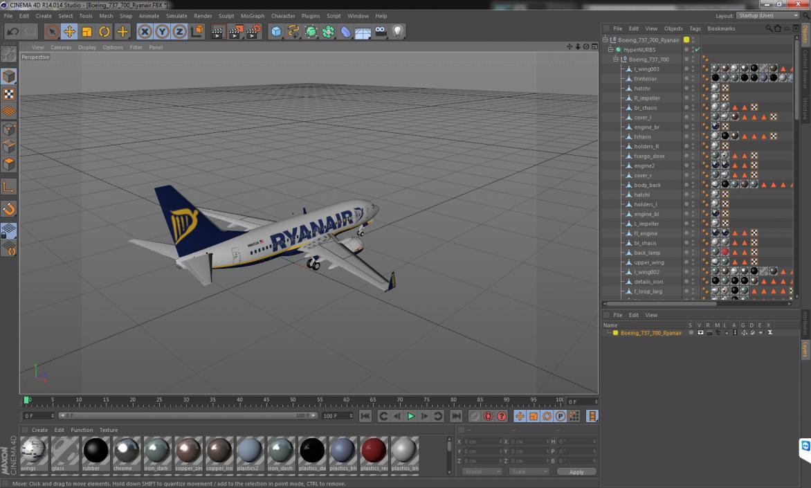 Boeing 737-700 Ryanair 3D