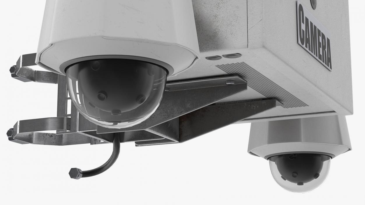 Street CCTV Surveillance Cameras 3D