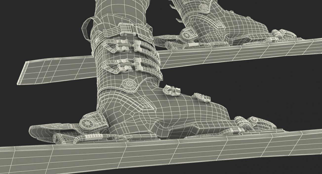 3D Skier Fast Turn Pose Generic model