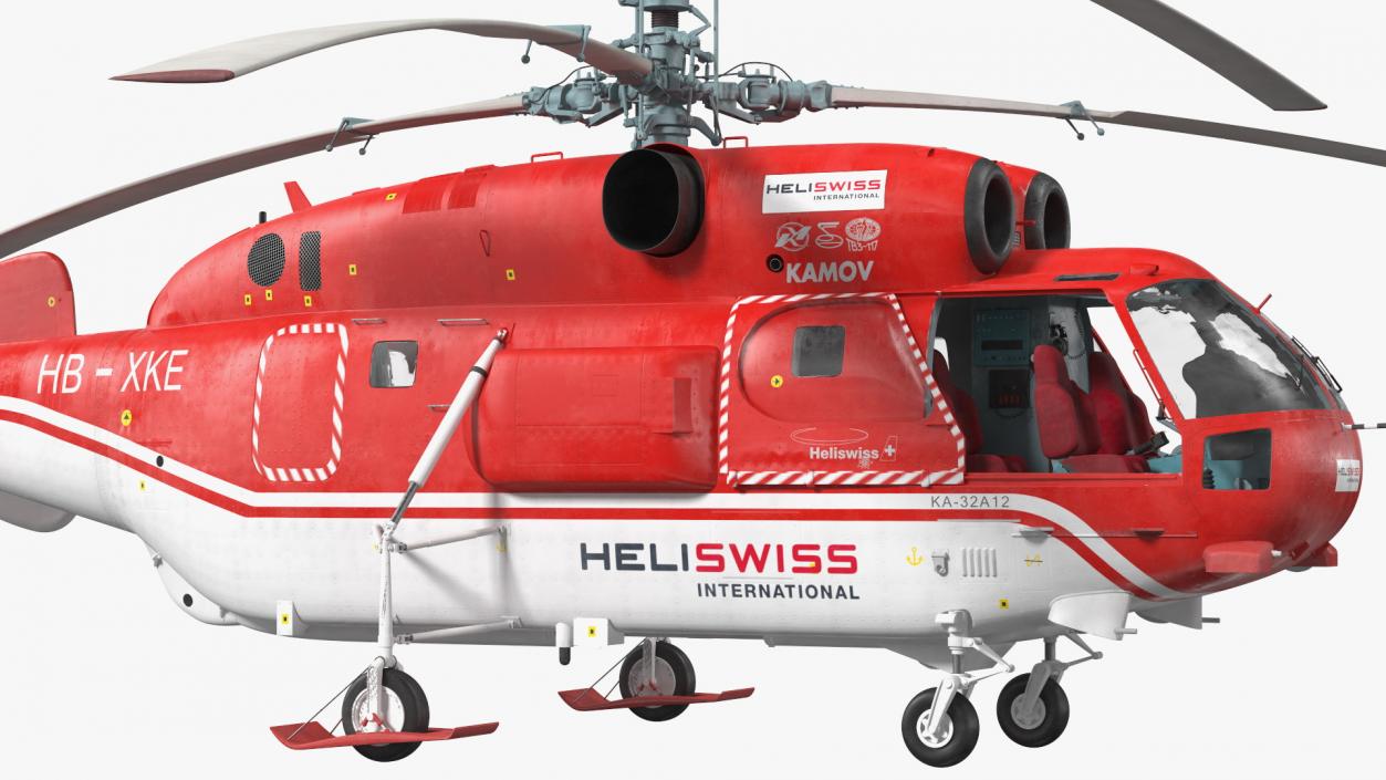 Kamov KA-32 Firefighting Helicopter Rigged 3D