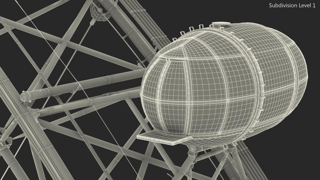 3D Observation Ferris Wheel Rigged