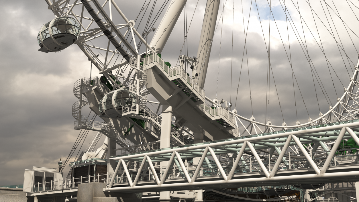 3D Observation Ferris Wheel Rigged
