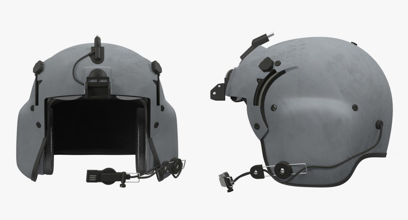 3D US Helicopter Pilot Helmet