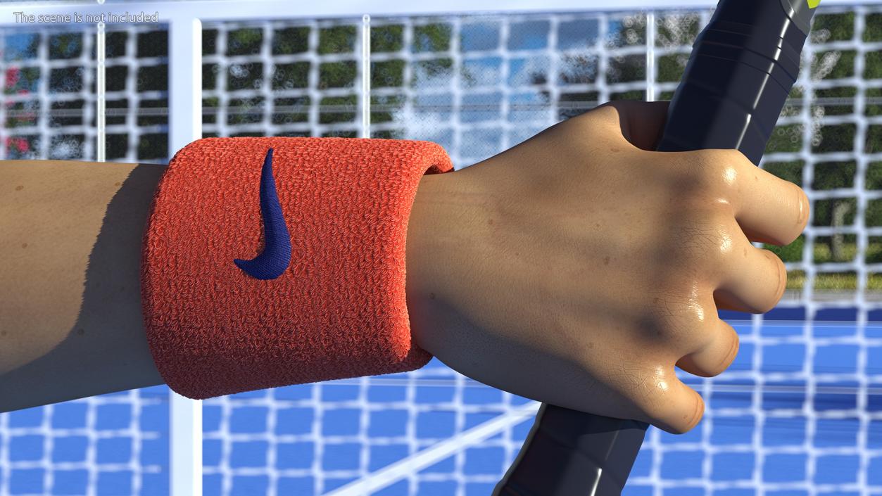 3D model Nike Swoosh Wristband Red