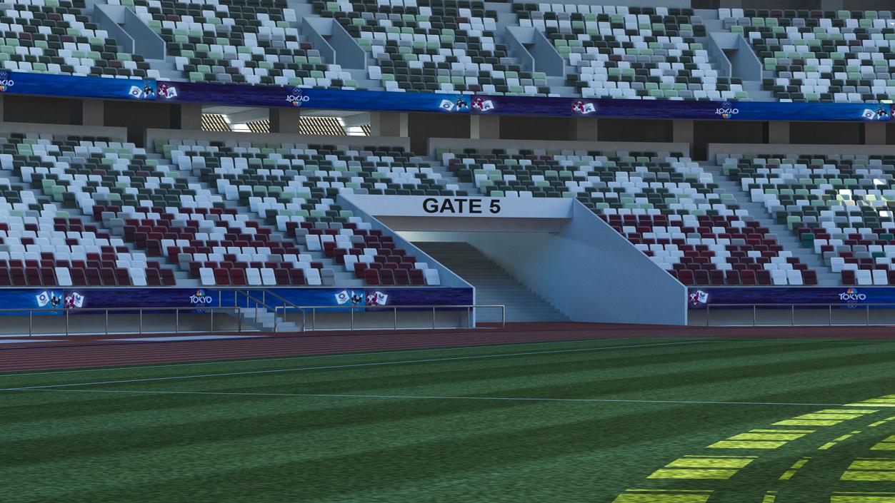 3D model Tokyo National Olympic Stadium Football Field
