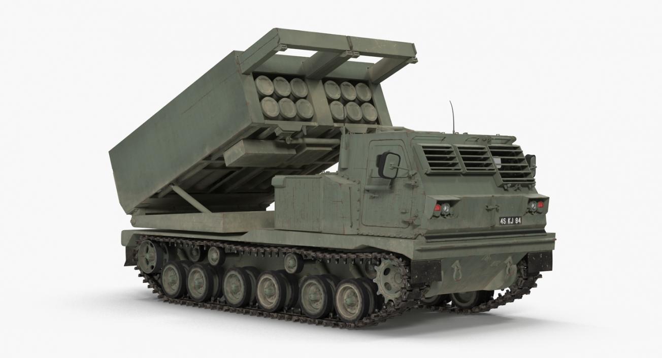 3D M270 Multiple Launch Rocket System Rigged