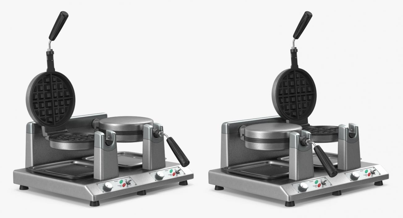 3D Commercial Waffle Maker Double Heads