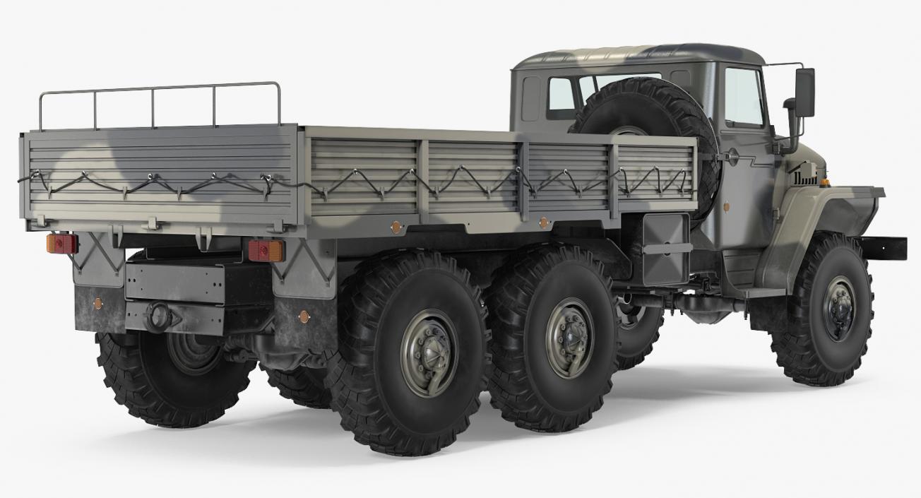 3D model URAL 4320 Russian Cargo 6x6 Truck Rigged