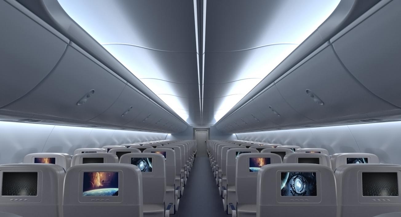 3D Boeing 737 Passenger Cabin