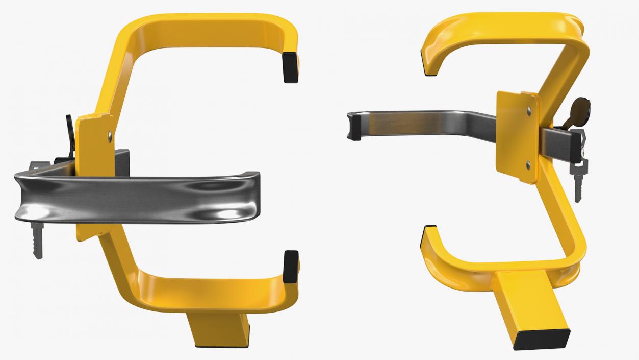 Anti Theft Wheel Lock Clamp with Keys 3D