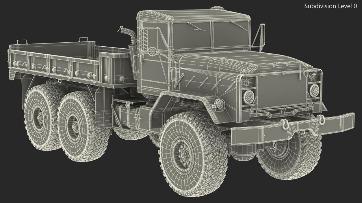 3D M939 Military Cargo Truck Light