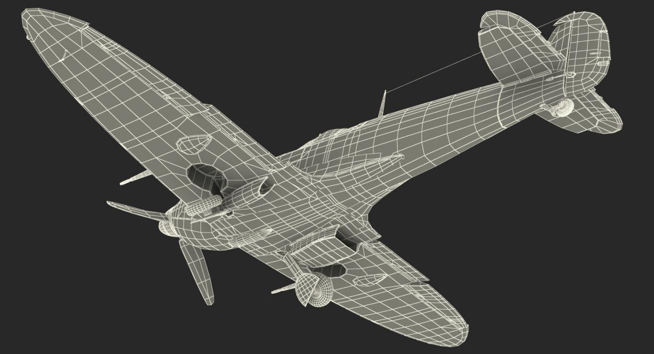 WWII Rigged Fighter Aircraft Collection 3D model