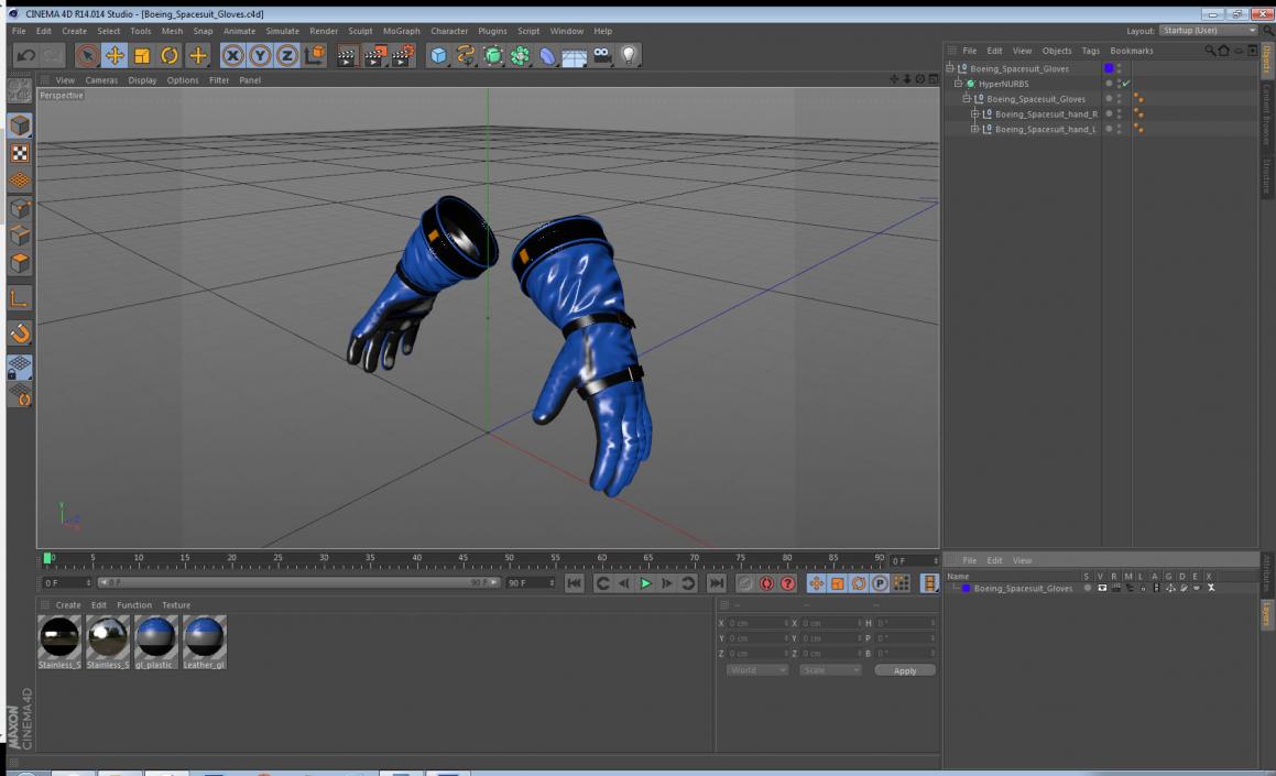 3D Boeing Spacesuit Gloves model