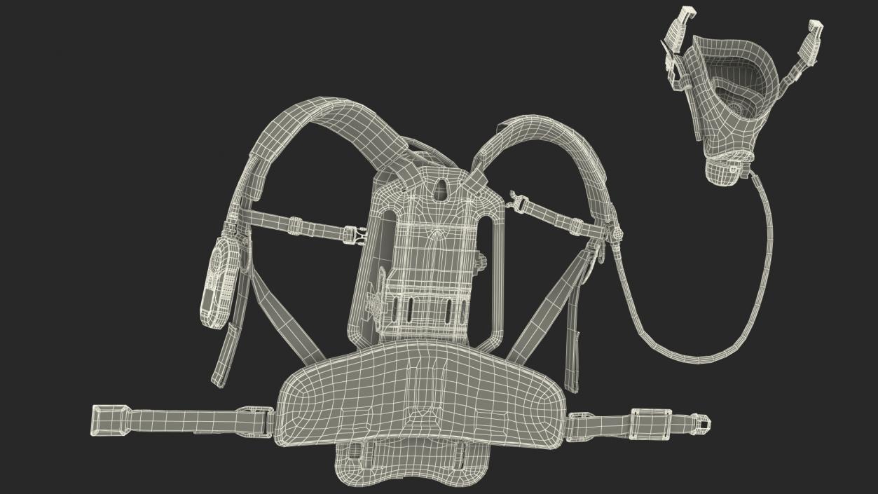 MSA G1 SCBA Respiratory Equipment Set 3D