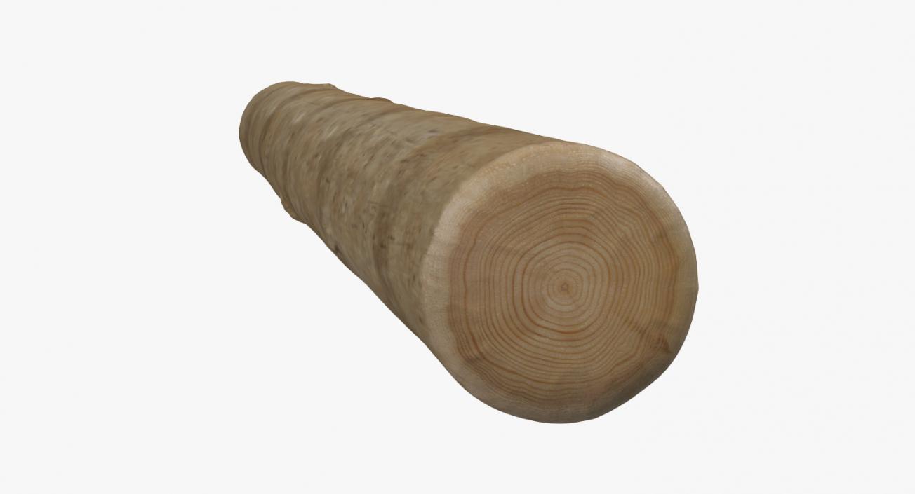 3D Round Wooden Log