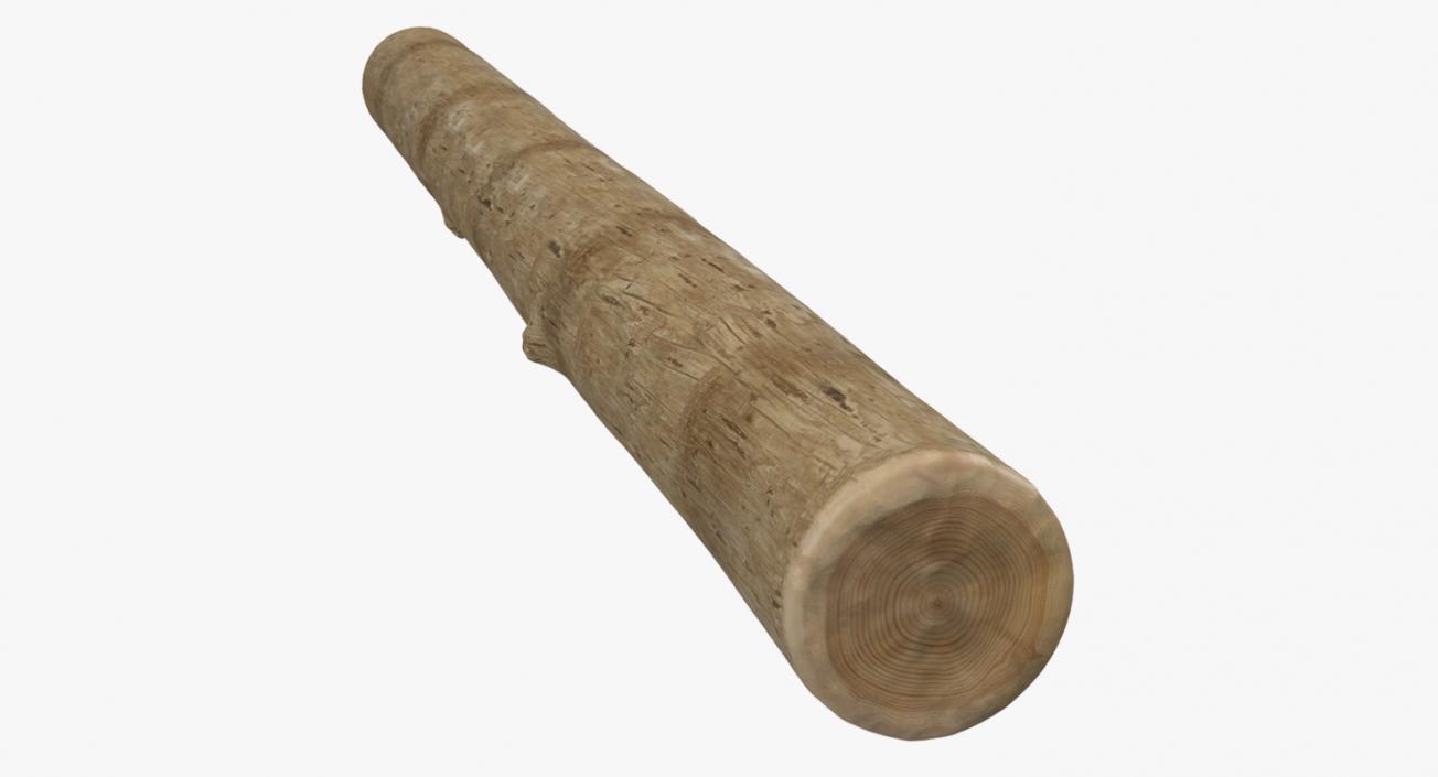 3D Round Wooden Log