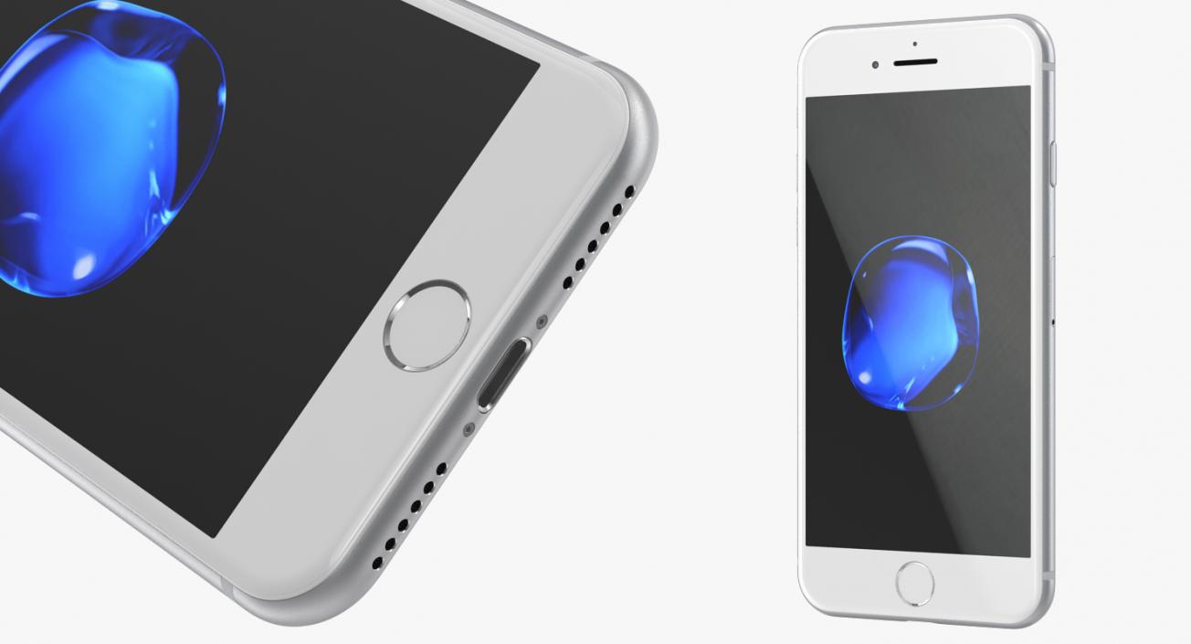 3D model IPhone 7 Silver