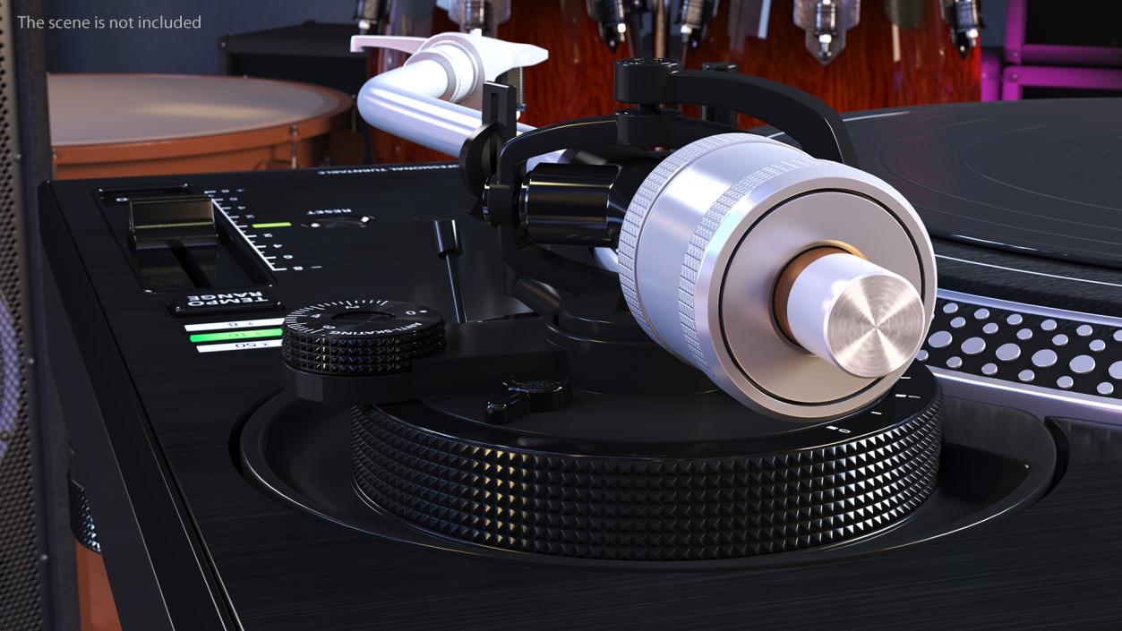 3D Professional DJ Turntable With Vinyl