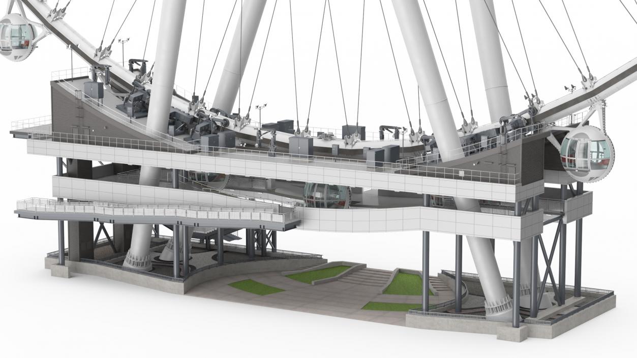 High Roller Ferris Wheel 3D model