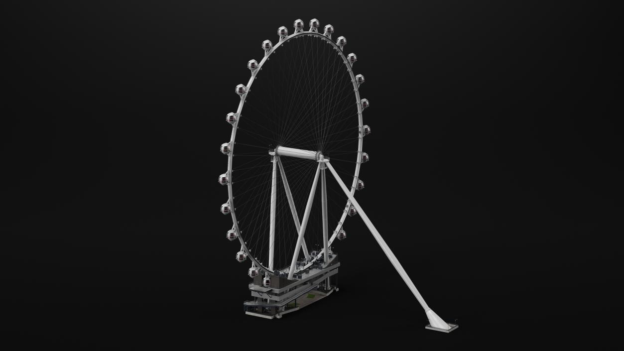 High Roller Ferris Wheel 3D model