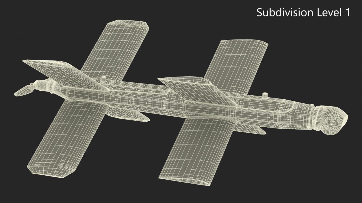 3D ZALA LANCET Kamikaze Attack Drone model